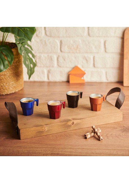 Casablanca 4'lü Metalik Espresso Fincan Seti - 70 ml fiyatları