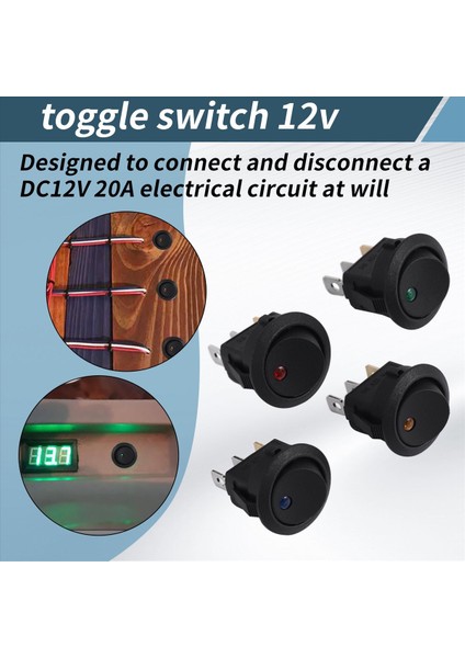 12 Adet Yuvarlak Nokta Aydınlatmalı Salıncak Anahtarı, 3 Mavi + 3 Yeşil + 3 Sarı + 3 Kırmızı (Yurt Dışından) fırsatları