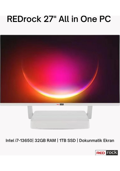 Foldline I7 13650H,32GB,1TB, Katlanır 27" Dokunmatik Ekran, Bataryalı Adaptör, Kablosuz Telefon Şarjı Özelliği, All-In-One Pc