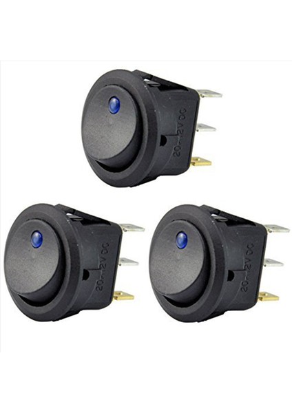 Adet 12V 20A Salıncaklı Geçiş LED Anahtarı Mavi Işık Spst Açma-Kapama Kontrolü (Yurt Dışından)