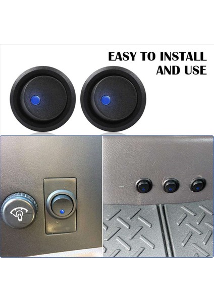 Adet 12V 20A Salıncaklı Geçiş LED Anahtarı Mavi Işık Spst Açma-Kapama Kontrolü (Yurt Dışından) modelleri