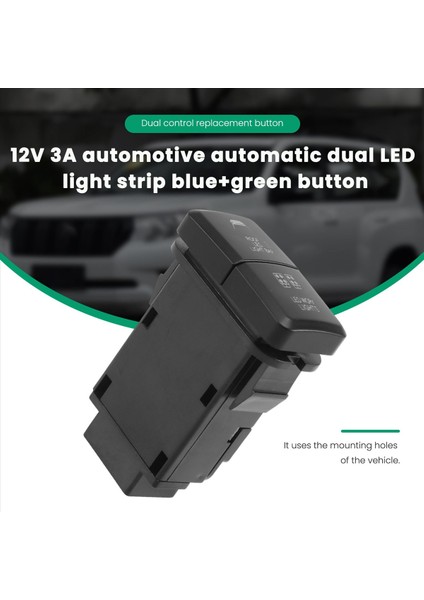 Toyota Prado Reiz Hilux Için 12V Araba Çift LED Işık Çubuğu Mavi/yeşil (Yurt Dışından) indirimleri