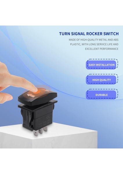 Karavan Aracı Için Dönüş Sinyali Salıncak Anahtarı LED 4 Pinli Evrensel Anahtar (Yurt Dışından) fırsatları