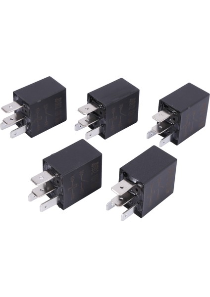 x 30A 12V 4pin Araba Oto Röle Kiti Spst Fan Yakıt Pompası Işık Kornası Için (Yurt Dışından)