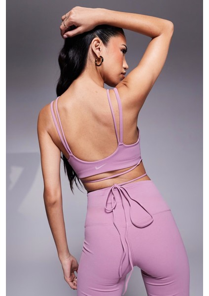 Zenvy Strappy Wrap Light-Support Padded Sports Bra Kadın Sarma Askılı Spor Bra Lila fiyatları