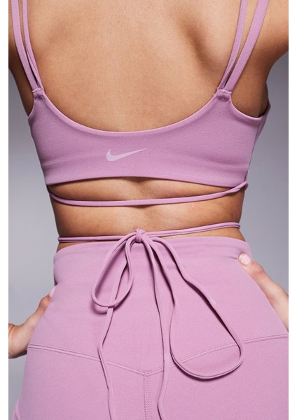 Zenvy Strappy Wrap Light-Support Padded Sports Bra Kadın Sarma Askılı Spor Bra Lila modelleri