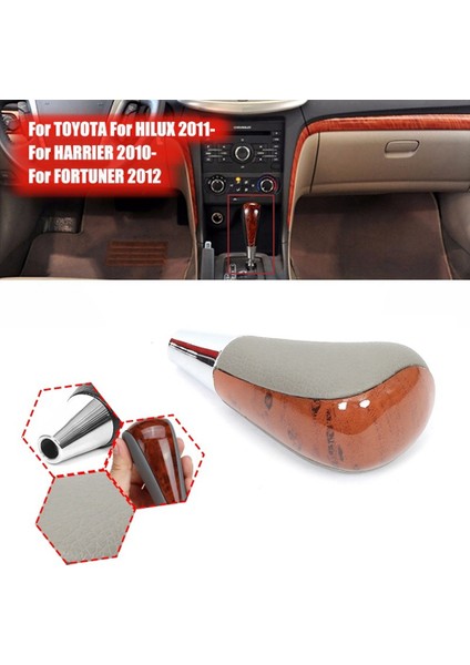 Toyota Corolla/harrier Fortuner Gri Için Ahşap Desenli Vites Topuzu (Yurt Dışından) fiyatları