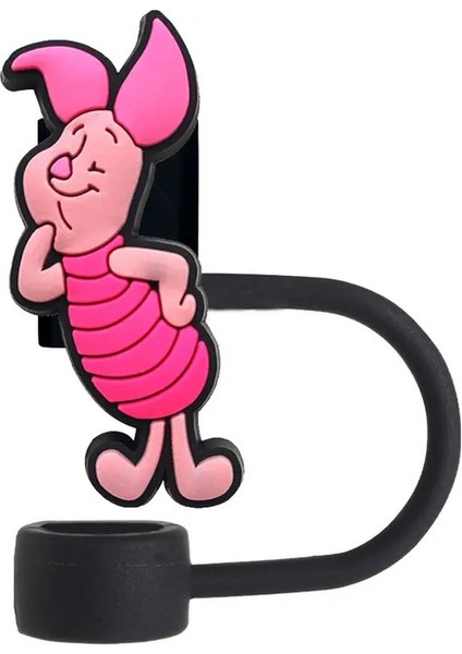 1-21PCS Miniso Disney Winnie Pooh Araba Termos Kupası 3040OZ CUP1MM Saman Toppers Yeniden Kullanılabilir Toz Geçirmez Saman Kapağı Renk: 8 (Yurt Dışından)