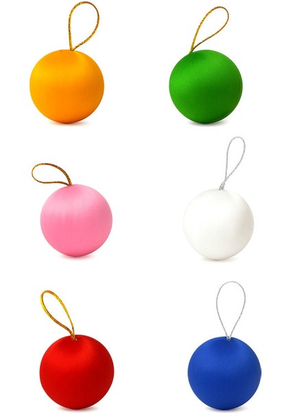 Yılbaşı Ağaç Süsü Asorti Top 3 cm 6'lı