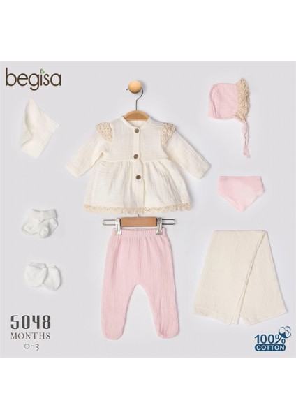 Begisa 8'li Set Müslin Hastane Çıkışı %100 Pamuk