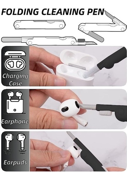 Çok Fonksiyonlu 7 Parça Airpods Klavye Ekran Kulaklık Temizleme Kiti (5250) fırsatları