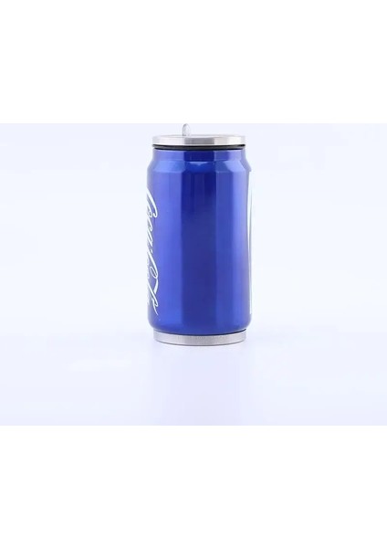 Paslanmaz Çelik Kola Termos Can Su Kupası Seyahat Araç Vakum Şişeleri Içecek Kupa Çift Katman Saman Soda Soda Can Termos Kurı Kapasite: 500ML/RENK: B (Yurt Dışından)