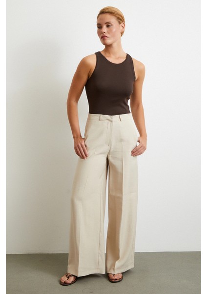 Geniş Paça Palazzo Pantolon Taş modelleri