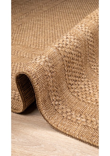 Bej Jüt Sisal Kaymaz Taban Hasır Dokuma Yıkanabilir Yolluk Salon Koridor Mutfak Halısı