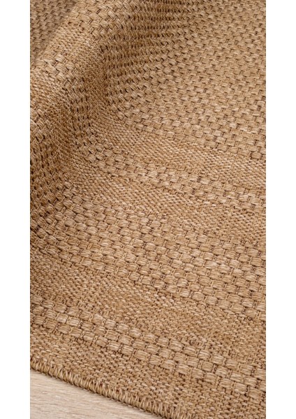 Bej Jüt Sisal Kaymaz Taban Hasır Dokuma Yıkanabilir Yolluk Salon Koridor Mutfak Halısı