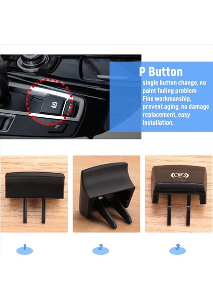 Bmw 5 6 X3 X4 F10 F11 F06 Için Park Freni P Düğmesi Anahtarı Kapağı (Yurt Dışından) fırsatları