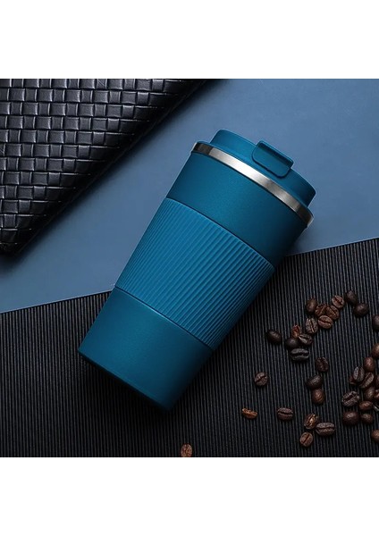 380ML/510ML Paslanmaz Çelik Kahve Termos Kupa Çift Duvar Sızdıran Vakum Şişesi Araç Seyahat Termal Kupa Su Şişesi Kapasite: 380ML/RENK: Yeşil (Yurt Dışından)