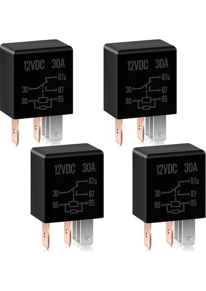 Pin 12V 30A Röle Otomotiv Rölesi Marş Rölesi (4 Adet) (Yurt Dışından)