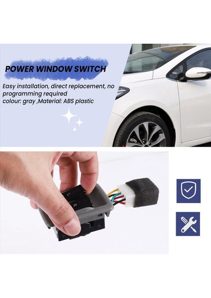 Kia Pride KK12B-66-350 KK12B-66-370 Için Sol Elektrikli Cam Anahtarı (Yurt Dışından) fırsatları