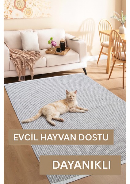 Bej Beyaz Iskandinav Bukleli Yumuşak Minimalist Salon Koridor Mutfak Çocuk Oturma Odası Halısı