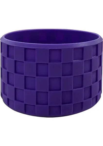Geedyn 3D Doku Silikon Damalı Tumbler Boot 3040OZ Şişe Kupası Kollu Accessoriescolor: Dark Purple (Yurt Dışından)