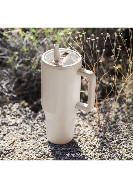 2024 Yeni Hydrojug 40OZ Tumbler Saman Kapağı Paslanmaz Çelik Izoleli Yalıtımlı Araç Kupa Çift Duvar Termal Buzlu Seyahat Kupa Kupa Kapasite: 1200ML/RENK: Beyaz (Yurt Dışından)