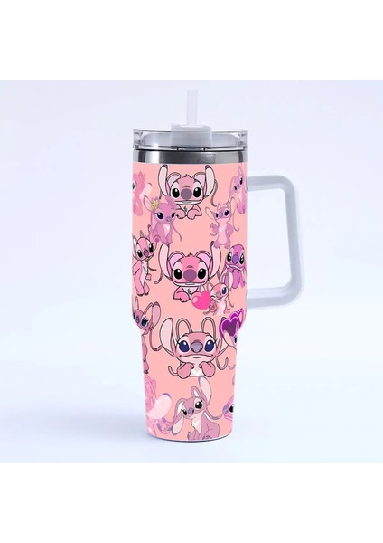 Dikiş 40OZ Angel Miniso Tumbler Sıcak Içecekler Su Şişesi Isı Koruma Paslanmaz Çelik Termal Kupa Baskılı Seyahat Kurı Kupa Kapasite: 40OZ/RENK: A6 (Yurt Dışından)