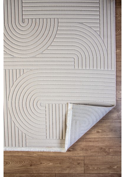 Krem Ekru Bohem Iskandinav Modern Saçaklı Doğal Pamuk Taban Salon Koridor Çocuk Oturma Odası Halı