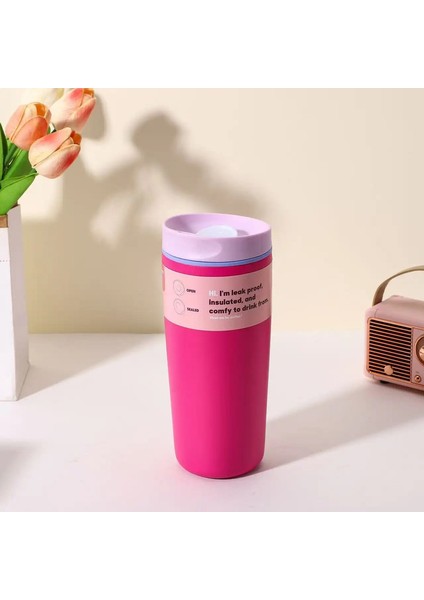 Paslanmaz Çelik Yalıtımlı Dak, Basit ve Şık, Kahve Içme Için Uygun, Dış Mekan Kullanımı Için Taşınabilir ve Carrie Kapasitesi Olabilir: 12OZ/RENK: Kızıl Kırmızı (Yurt Dışından)