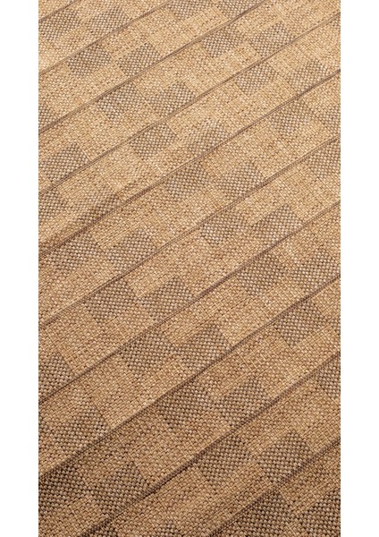 Bej Jüt Sisal Kaymaz Taban Hasır Dokuma Yıkanabilir Yolluk Salon Koridor Mutfak Halısı