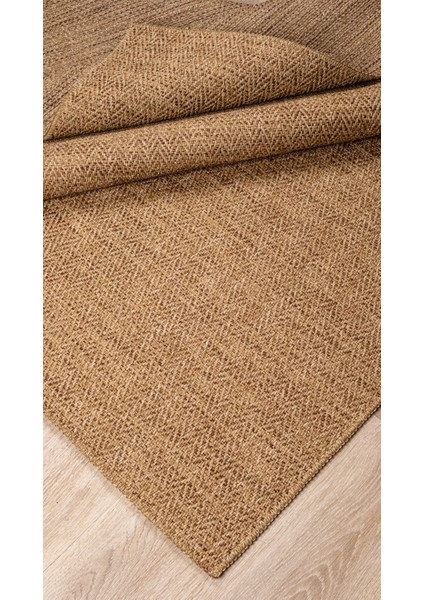 Bej Jüt Sisal Kaymaz Taban Hasır Dokuma Yıkanabilir Yolluk Salon Koridor Mutfak Halısı
