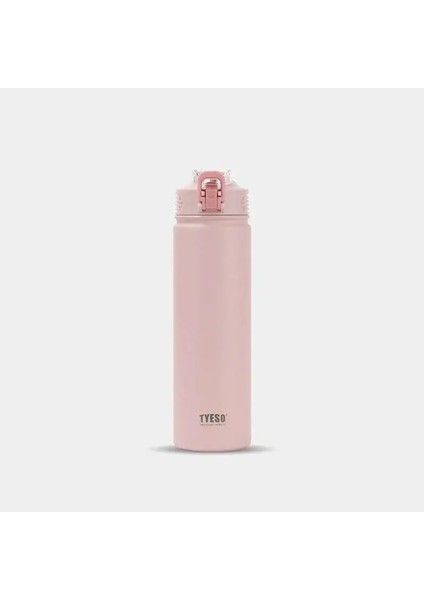 Tyeso 600ML/750ML Paslanmaz Çelik Termos Şişeler Samanlı Araç Yalıtılmış Kurı Soğuk ve Isı Taşınabilir Spor Termal Kurı Kapasite: 750ML/RENK: Pembe (Yurt Dışından)