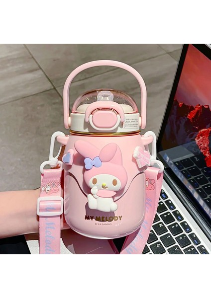 700ML Kulomi Sevimli Kız Termo Şişe 316 Paslanmaz Çelik Yalıtımlı Su Şişesi Öğrencisi Anti Damla Vakum Yalıtımlı Kupa Varlık: 700ML/RENK: C (Yurt Dışından)