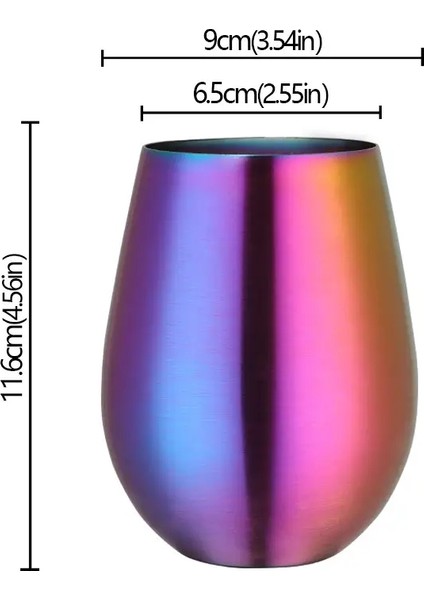500ML Paslanmaz Çelik Tek Katman Titanyum Kaplama Şaraplı Şaraplar Bira Süt Kupası Içme Kupa Büyük Göbek Su Kupası Sarf Malzemeleri Renk: Renkli/kapasite: 401-500ML (Yurt Dışından)
