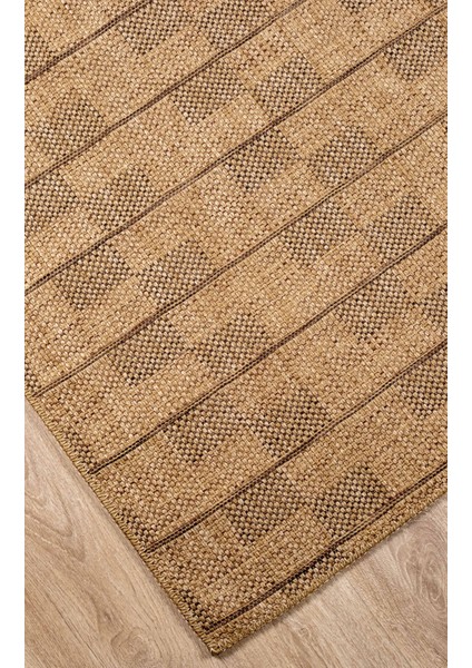 Bej Jüt Sisal Kaymaz Taban Hasır Dokuma Yıkanabilir Yolluk Salon Koridor Mutfak Halısı