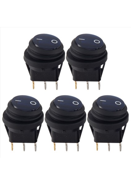 Adet 12V 20A Su Geçirmez Yuvarlak Açma/kapama Salıncak Anahtarı Araba Otomatik Tekne Spst (Yurt Dışından) modelleri