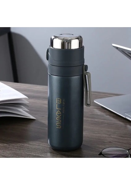 Termos Şişe Paslanmaz Çelik Vakum Hediye Kupası Ev 500ML Ofis Kahve Süt Şişesi Su Şişesi Kapasite: 500ML/RENK: Mavi (Yurt Dışından)