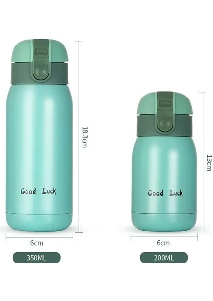 200ML/350ML Sevimli Şeker Mini Termos Fincan Çocukları Karikatür Sıcak Su Şişesi Paslanmaz Çelik Termal Kahve Kupa Vakum Şişesi Izolasyonlu Kapasite: 200ML/RENK: Mavi (Yurt Dışından)