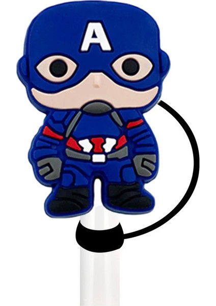 Sıcak Satışlar Marvel The Avengers Süper Kahraman Saman Kapağı Kapağı Içecek Saman Tapası Yeniden Sıçrama Kanıt Içme Kupası Saman Saman Samanı Accessorie Renk: 06 (Yurt Dışından)