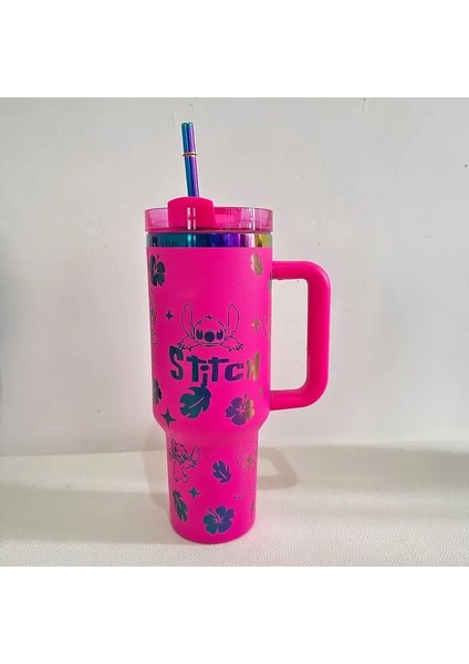 Disney Stitch 40OZ Paslanmaz Çelik Yalıtılmış Kupa 304 Paslanmaz Çelik Yalıtımlı Vakum Yalıtımlı Araba Kupası Spor Açık Hava Seyahat Kapasitesi: 40 Oz/renk: Logo (Yurt Dışından)