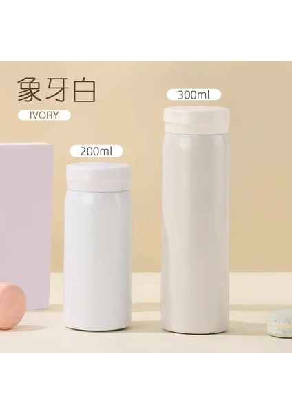200/300ML Mini Cep Termos Sıcak Su Şişesi 316 Paslanmaz Çelik Tumbler Vakum Şişesi Çift Duvar Kahve Seyahat Cupcapacity: 200ML 1pcs/renk: Beyaz (Yurt Dışından)