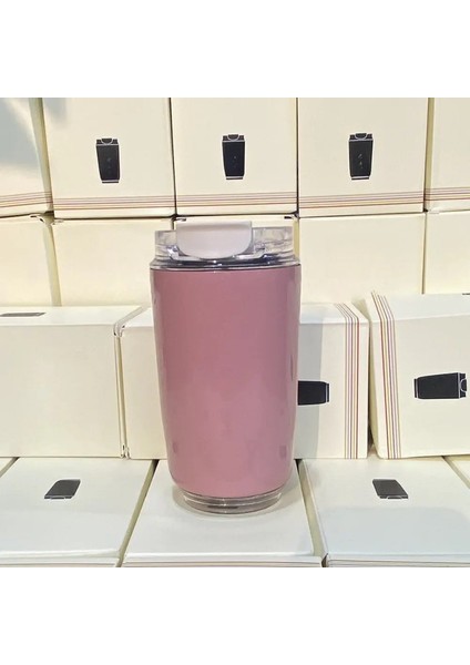 Vakum Yalıtımlı D14 Paslanmaz Çelik Tumbler Termos Kupa Sütü Beyaz Kahve Araç Seyahat Su Şişesi Içme Jug Kapasitesi: 250ML/RENK: Pembe (Yurt Dışından)