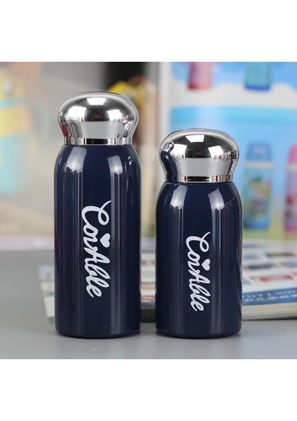 200/260ML Taşınabilir Termos Paslanmaz Çelik Çift Duvar Termal Şişe Seyahat Kupa Vakum Kupası Okulu Ev Çay Kahve Içeceği Cupcapacity: 200ML/RENK: Mavi (Yurt Dışından)