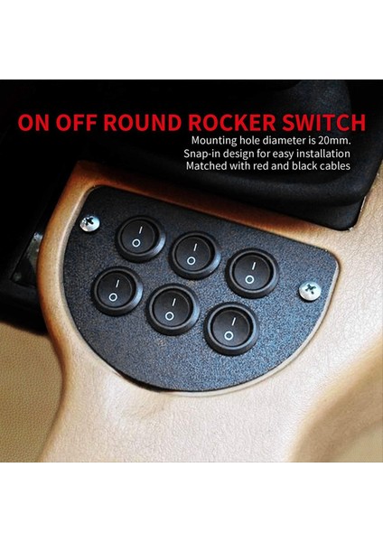 10 Adet Açık/kapalı Yuvarlak Salıncak Anahtarı Mini Geçiş Anahtarı 2 Pinli Spst Düğmesi (Yurt Dışından) fırsatları