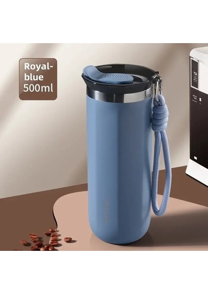 350/500ML Paslanmaz Çelik Yalıtılmış Dak Kapak Taşınabilir Kahve ları Kupa Vakum Flask Ofisi Travle Kamp Içecek Yazılımı si: 350ML-500ML/RENK: ROYAL-BLUE-500ML (Yurt Dışından)