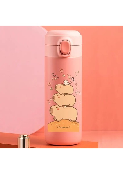 Sevimli Capya Donut Çift Içme Capya Öğrencileri Için Paslanmaz Çelik Su Şişesi Çocukların Çocuk Termos Kupa Kapasitesi: 450ML/RENK: 6 (Yurt Dışından)