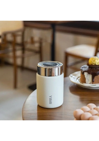 230ML Mini Termal Dak Moda Sızdırmaz Paslanmaz Çelik Cep Şişesi Hafif Kahve Kupa Renk: Beyaz (Yurt Dışından)