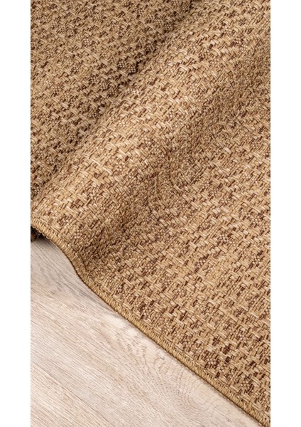 Bej Jüt Sisal Kaymaz Taban Hasır Dokuma Yıkanabilir Yolluk Salon Koridor Mutfak Halısı