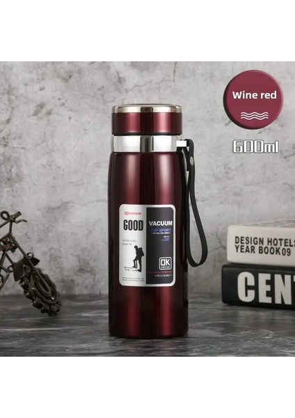 316 Paslanmaz Çelik Termos Kupası Açık Hava Taşınabilir Çay Ayırma Kupası Araç Seyahat 1000ML Büyük Kapasiteli Çay Makinesi: 600ML/RENK: D (Yurt Dışından)