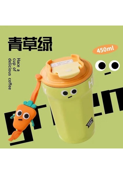 450ML Taşınabilir Kahve Termos Kupası 316 Paslanmaz Çelik Vakum Şişeler Kahve Kupa Tumbler Sızdıran Termos Şişesi Seyahat Kupa Kapasitesi: 450ML/RENK: B (Yurt Dışından)